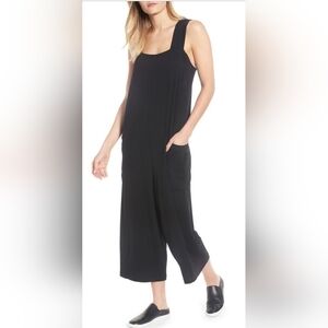 NWT EILEEN FISHER Viscose-Jersey Wide-Leg Cropped Jumpsuit